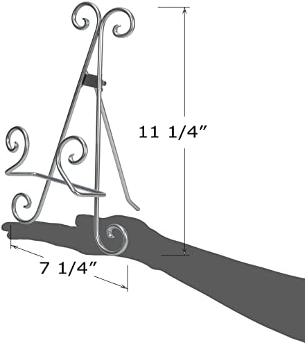 Red Co 11 Tall Curved Scroll Metal Easel Stand Silver