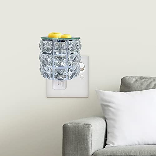 MeplLivs Plug-in Crystal Wax Melt Warmer - Silver