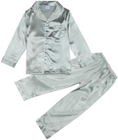 Cute Kids Satin Pajama Set for 1-3T Boys Girls