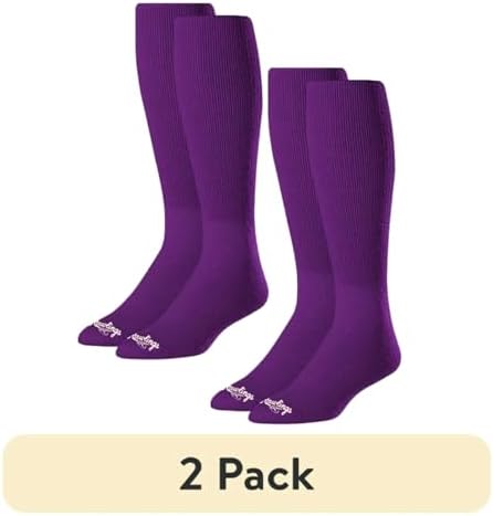 Rawlings 2 Pair Athletic Socks for Baseball Softball