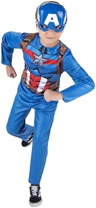 Marvel Captain America Youth Costume Jumpsuit with Mask