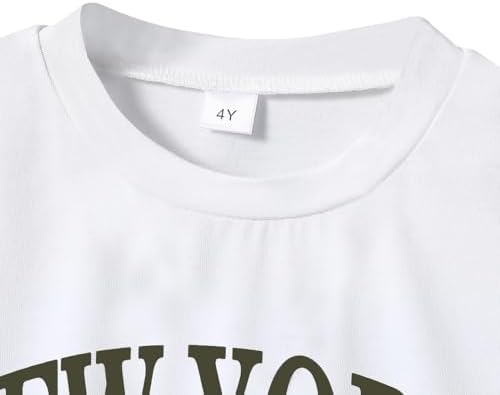 Nivne Tco Toddler Boys Letter Print T-Shirt Bowknot Shorts Set 1