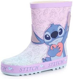 Disney Lilo Stitch Girls Wellington Boots in Purple 1