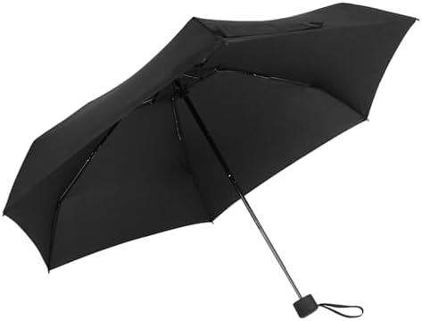 GAOYAING Compact Travel Umbrella Black 34 Inches