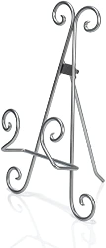 Red Co 11 Tall Curved Scroll Metal Easel Stand Silver