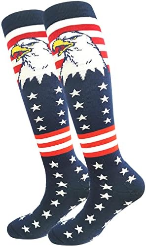 ORTCI American Flag Knee High Socks for Men Youth Boys 1