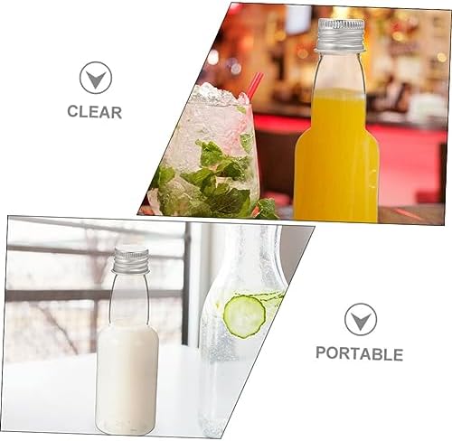 FUNOMOCYA 25pcs Multi-Functional Plastic Juice Bottles with Caps