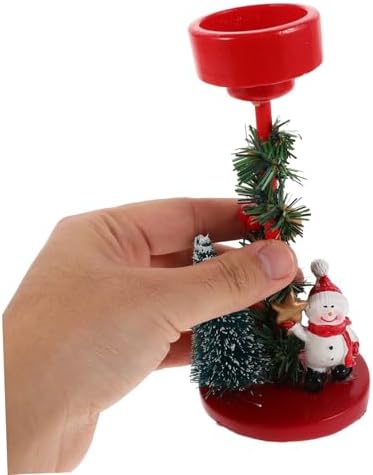 Gatuida Resin Snowman Candle Holders for Holiday Decor