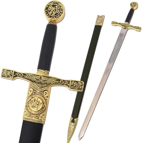 Ziqing Medieval Crusader Sword Metal Blade Cosplay Prop