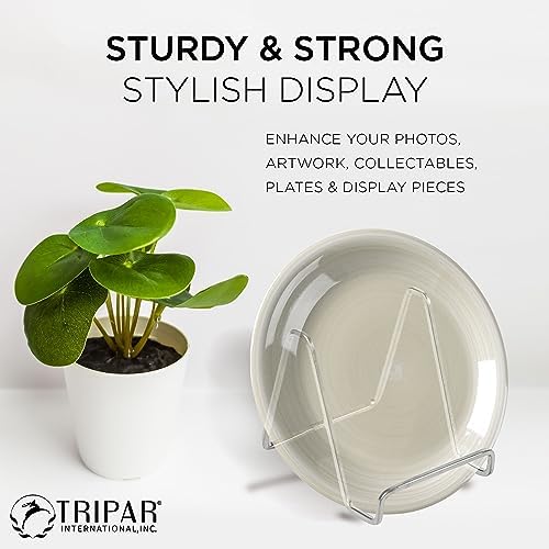 TRIPAR Square Metal Wire Stand Silver 2 Pack 6-Inch Depth