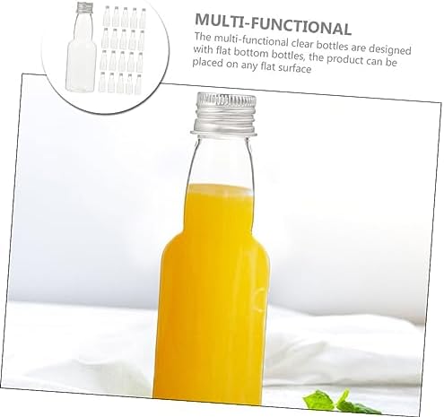 FUNOMOCYA 25pcs Multi-Functional Plastic Juice Bottles with Caps