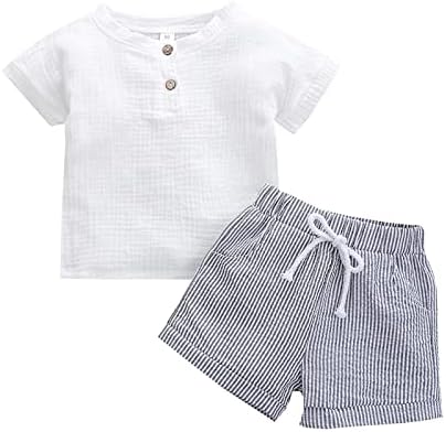 Newborn Baby Unisex Striped Shorts Set 2025