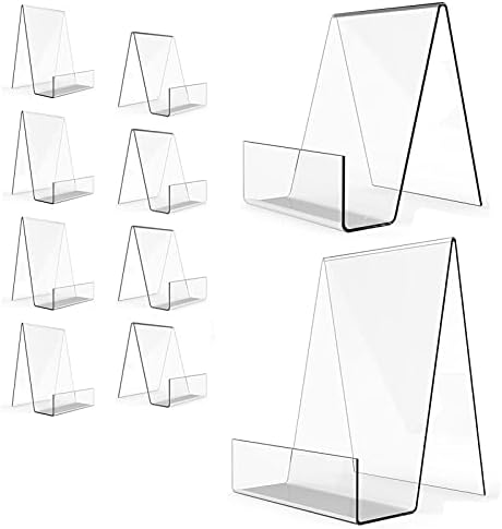 Boloyo Acrylic Display Easel 10PC Transparent Book Stand Holder