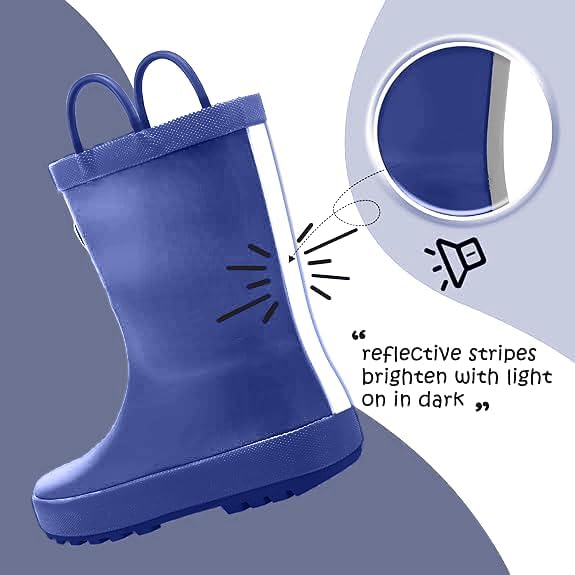 Kids Rain Boots with Fun Patterns and Easy-On Handles 1