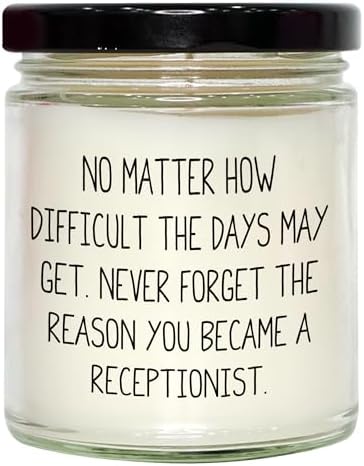 Vanilla Scented Jar Candle for Receptionists