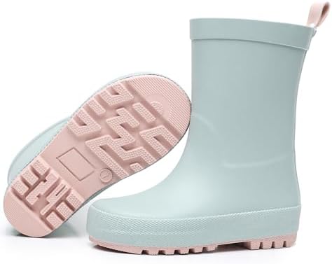 RainAngel Toddler Rain Boots with Handles and Fun Prints