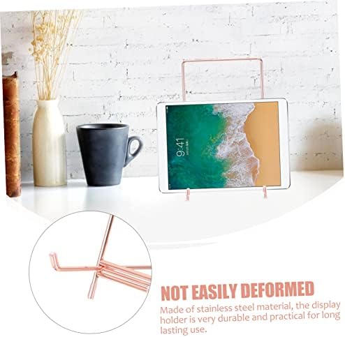 Veemoon Iron Recipe Holder Stand - Modern Stainless Steel Easel Display