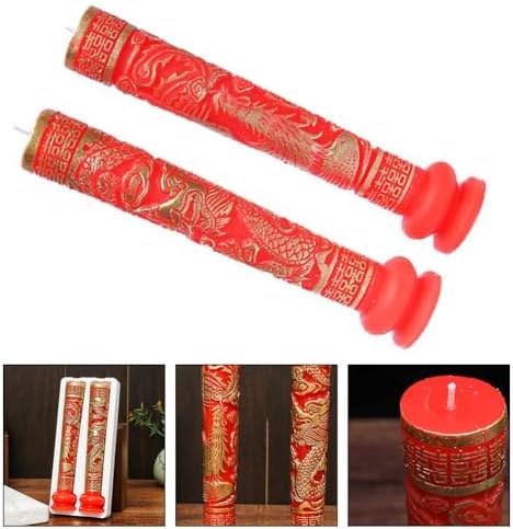 Ciieeo Dragon and Phoenix Wedding Candle Menorah Ornament