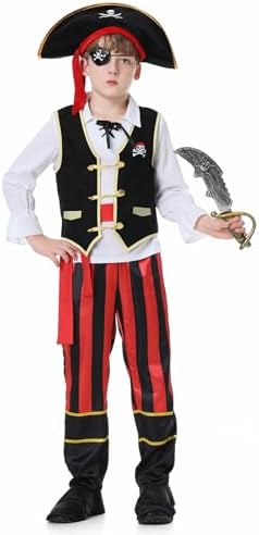 YuDanae Pirate Costume for Kids 3-12 Years