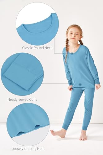 Resinta Girls Thermal Cotton Underwear Set Winter Long Johns 1