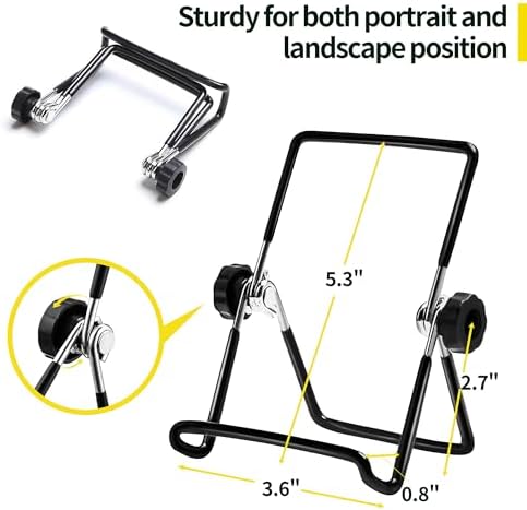 SOTER 2Pack Adjustable Display Stands for Plates Books and Art Black