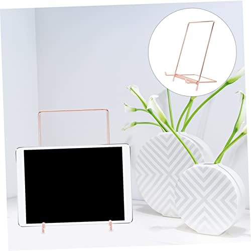 Veemoon Iron Recipe Holder Stand - Modern Stainless Steel Easel Display