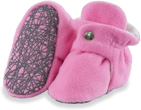 Bubbabuddy Cozy Fleece Baby Booties with Non-Slip Sole