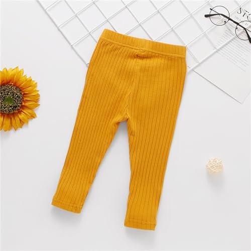 Toddler Girls Cotton Leggings with Cable Stripe Knit Design