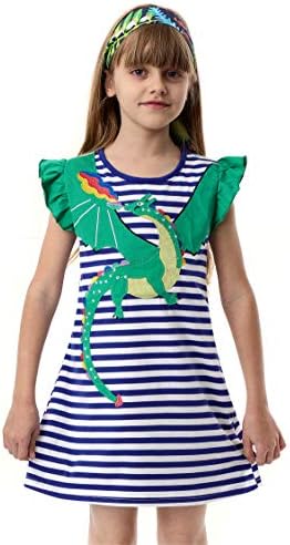 HILEELANG Little Girls Cotton Print Dress