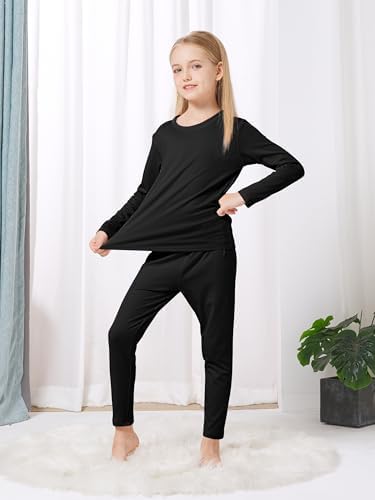 VZV Girls Thermal Underwear Set Fleece Lined Winter Warmth