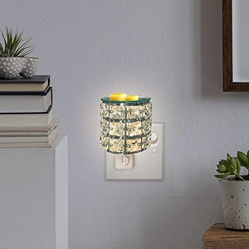 MeplLivs Plug-in Crystal Wax Melt Warmer - Silver