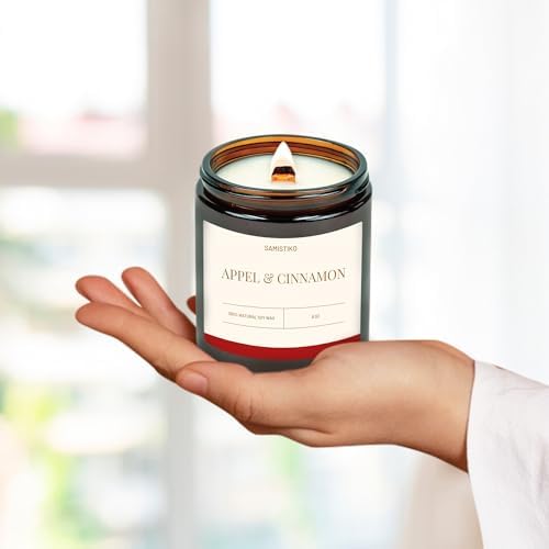 SAMISTIKO Apple Cinnamon Scented Candle 8oz 1
