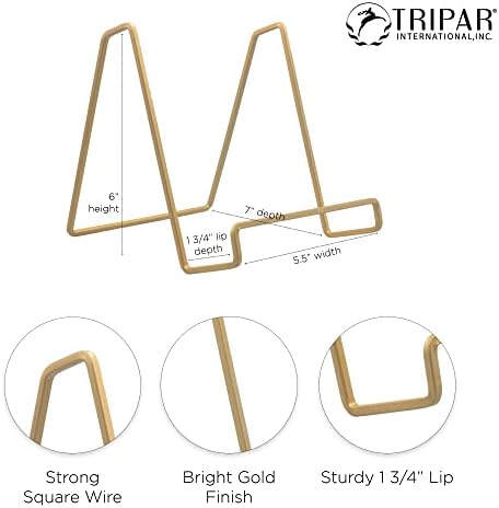 Tripar 6 Gold Painted Square Easel Stand