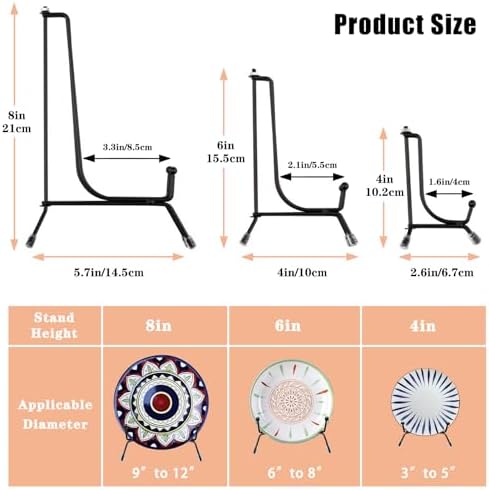 6 Pack Anti-Slip Iron Plate Stands for Display