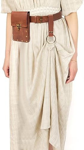 SUMGOGO Steampunk Belt Pouch Medieval Bag with Leather Strap