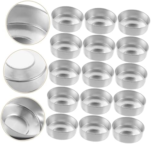 LIFKICH 500pcs Empty Tea Light Candle Containers for Candle Making