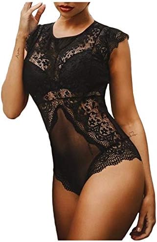 Womens Sexy Lace Tie-Front Backless Nightie Set