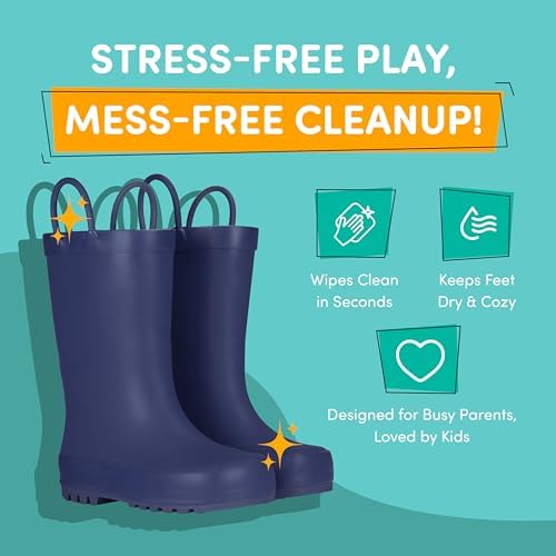 Lone Cone Premium Rain Boots for Kids with Solid Design