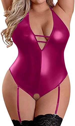 Womens Sexy Lace Chemise with Tie-Front Mini Skirt