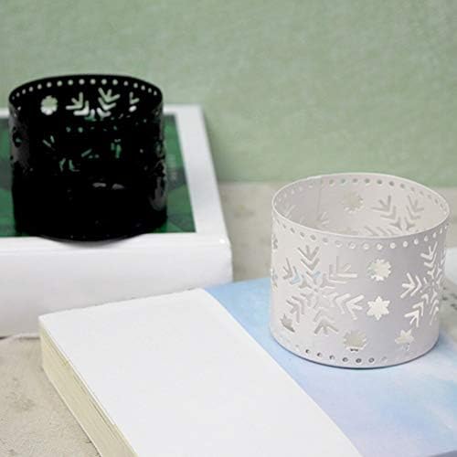Klun White Snowflake Christmas Candle Holder