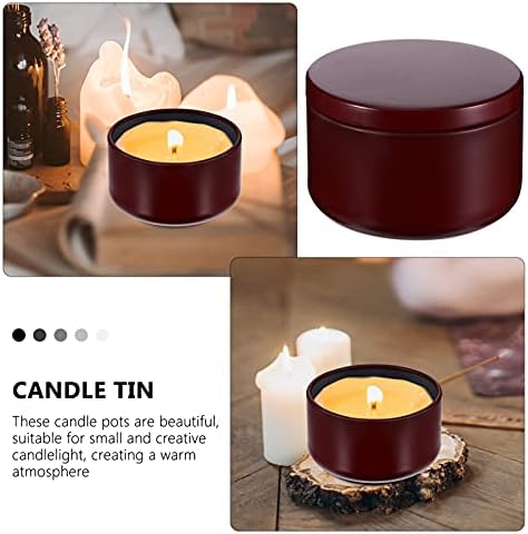 12Pcs Round Candle Tins Jar for DIY Crafts and Storage