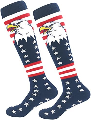 ORTCI American Flag Knee High Socks for Men Youth Boys 1