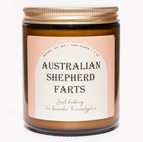 Australian Shepherd Fart Candle - 7OZ Lavender Eucalyptus