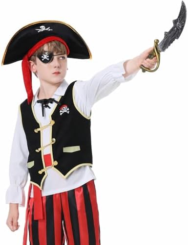 YuDanae Pirate Costume for Kids 3-12 Years