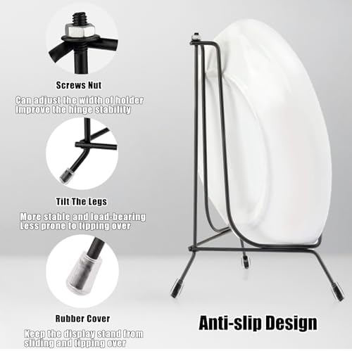6 Pack Anti-Slip Iron Plate Stands for Display