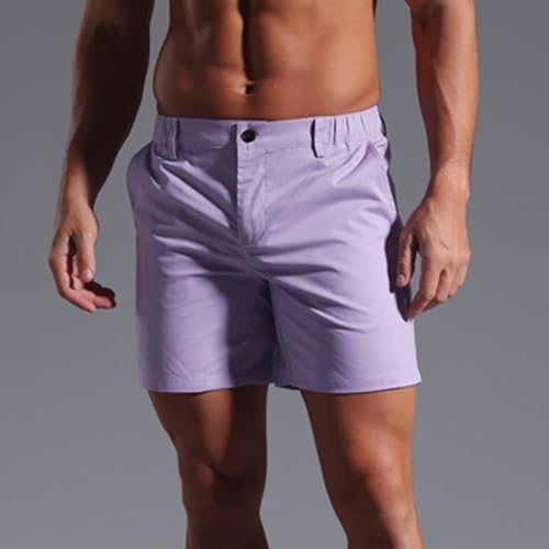 Xiaojmake Mens 5 Inch Inseam Cotton Work Dress Shorts