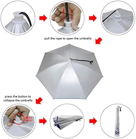 NEW-Vi Folding Umbrella Hat for Beach Fishing Golf