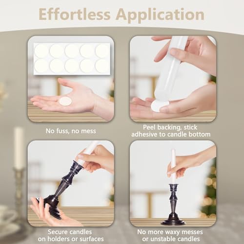 YFANITI Taper Candle Adhesive Grip Pads