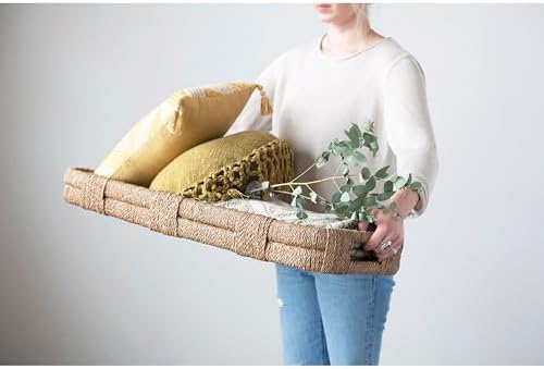 Creative Co-Op Hand-Woven Bankuan Decorative Tray Natural