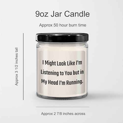 Funny Running Quote Soy Candle - 9oz Vanilla Jar